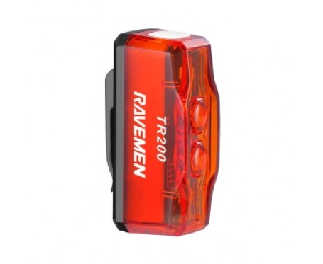 Ravemen TR200 USB Rechargeable Rear Light with Brake Detection (200 Lumens)